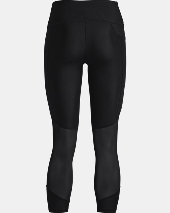 Damen HeatGear® Armour Ankle-Leggings mit rutschsicherem Bund und Emboss Einsatz, Black, pdpMainDesktop image number 6